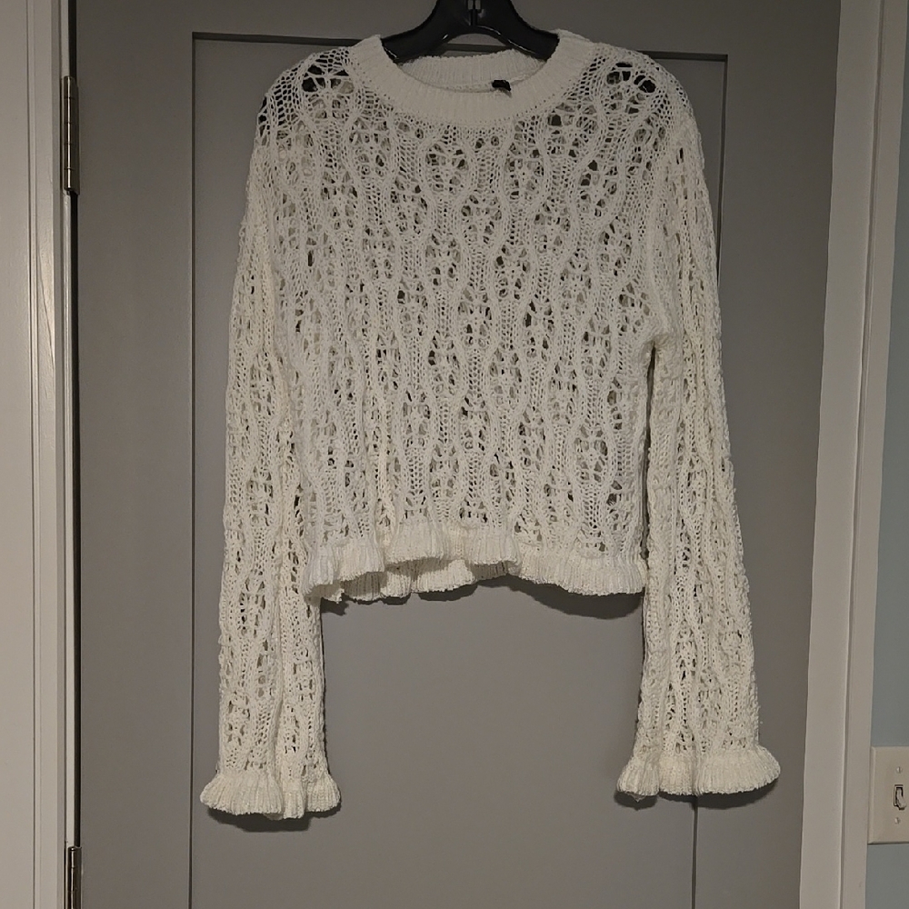H&M White Knit Sweater